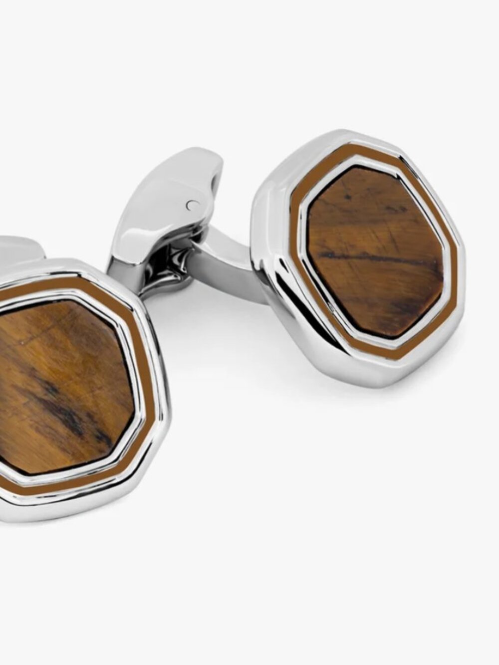 BNWT AW25 TATEOSSIAN OCTAGON TIGER EYE CUFFLINKS